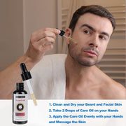 sjfscqr Beard Growth Organic Care Oil,Growth Oil Conditioner for Beard Care,Natural Beard Growth Essence,Moisturizes and Conditions Beard