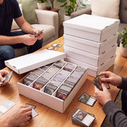 HORLIMER 5 Pack Trading Card Storage Box, 4 Row 3600 Count Card Boxes | 80 Dividers Card Stoage Box for MTG, TCG, Sports, Toploader