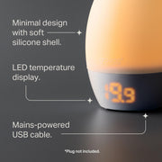 Tommee Tippee GroEgg2 Toddler Nightlight Colour-Changing Room Thermometer | LED Colour-Changing Display Shows Room Temperature at a Glance, Adjustable Brightness, Silicone Shell