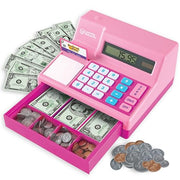 Learning Resources Pretend & Play Calculator Register Toy, Pink | Kids Play Set & Credit Card Toy, Register for Kids, Pretend Grocery Store Shopping Playset for Toddlers, Teaching Math Set