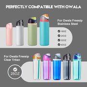 Ruzkq Replacement Lid for Owala Freesip, Compatible with Owala Cup 16oz 24oz 32oz 40oz, One Button Water Bottle Top Lid Replacement Accessory, Leakproof, BPA-Free, Black