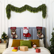 9Ft Christmas Garland,Real Touch Cedar Garland,Realistic Faux Pine Garlands | Artificial Greenery Garland for Winter Home, Mantle, Fireplace, Indoor, Outdoor Christmas Decorations (1Pcs)