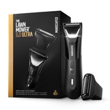MANSCAPED® The Lawn Mower® 5.0 Ultra Groin & Body Hair Trimmer | Dual-Head SkinSafe® Trimmer & Foil Blades, Waterproof Wet/Dry, USB-C Rechargeable with Travel Case, Men’s Ball Shaver, Black