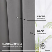 Deconovo Pencil Pleat Curtains Grey Blackout Curtains Bedroom 46x54 1 Pair | Black out Curtains for Living Room,Heat Blocking Bedroom Curtains Blackout,Thermal Curtains,Energy Efficient,Home/Room Decor