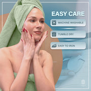 HomeBurg Luxe 2-Piece Bath Towel Set – Large Soft Cotton Towels, Absorbent, Durable & Skin-Friendly, Machine Washable, 65 x 137 cm, Sage Green