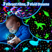 Night Light Projector 93 Lighting Mode,Baby Toys Gift Dimmable+Timer+Remote | 360°Rotate Sensory Lights,3Films-Star Moon,Dinosaur,Ocean,Exquisite Package Baby Boy Girl Gifts,Sensory Toys for Autism Kids