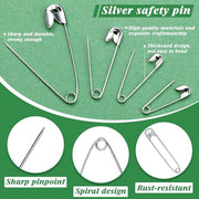 ENCHOL 200 Pcs 4 Sizes Safety Pins, Assorted Safety Pins for Clothes | Small Medium Large Safety Pins for Clothes, Heavy Duty for Nappy Pins, Arts, Crafts, DIY Jewellery and Sewing