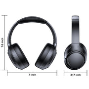 Hybrid Active Noise Cancelling Headphones 120H Playtime 6 ENC Clear Call Mic, Over Ear Headphones Wireless with Hi-Res Audio Comfort Earcup Low Latency ANC Bluetooth 6.0 Headphones for Travel Workout