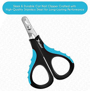 Candure Pet Nail Clippers Professional Trimmer - Small, Dark Blue | Cat Nail Clipper for Rabbits, Guinea Pigs, Birds, Puppies, Kittens Small Animals Cat Claw Trimmers Professional and Home Use