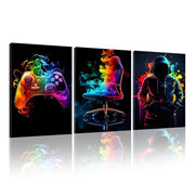 KiKiHong Gaming Framed Wall Art Set of 3,Gaming Wall Decorations | Gamer Framed Canvas for Boys Room,Game Room & Bedroom Decor 12x16 Inch(30x40cm)