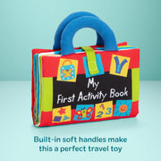 Melissa & Doug K’s Kids My First Activity Book 8-Page Soft Book for Babies and Toddlers Early Learning Developmental Plush Soft Activity for Babies and Toddlers