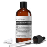 MUNUSNA Peppermint Essential Oil 100ml, Pure Natural Oil for Diffusers | Peppermint Oil with Fresh Cool Herbal Aroma, Steam Distilled for Candle Making, Soaps, Massage Blends and DIY Projects