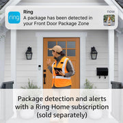 Like-New Ring Battery Doorbell, Home or business security with Head-to-Toe video, Live View with Two-Way Talk, and Motion Detection & Alerts, Satin Nickel