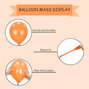 Orange Balloons 10 Pack, Large 12 Inch Thick Latex Biodegradable Helium Party Balloons for Birthday, Wedding, Baby Shower, Valentine's Day Events Decoration for Balloon Arch Garland