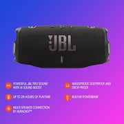 JBL Charge 6 - Portable Waterproof & DropProof Bluetooth Speaker (Black) | Powerful JBL Pro Sound with AI Sound Boost, Up to 28 hours of playtime, Built-In Powerbank, Multi-speaker connection