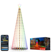 Govee Christmas Cone Tree Lights, 9ft 610 LEDs RGBIC Christmas Tree Light | Smart App Control, IP67 Waterproof Outdoor String Lights for Halloween Christmas Decorations, 100+ Scene Modes, Music Sync