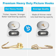 YHYZ Picture Hooks Heavy Duty, Picture Hanging Kit: Hangers (50 30 20 10 lbs) + Nails, Hanging Clock Photo Mirror Painting, for Plasterboard Wood Dry Walls Hardwall