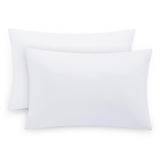 Tifschlaf Pillow Cases 2 Pack - White Pillowcases Plain Pack of 2, Super Soft Brushed Microfiber Standard Queen Pillow Covers With Envelope Closure, 50x75 cm