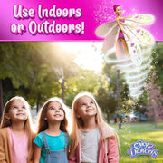 Sky Dancers Flying Doll, Pull-String Toy, No Batteries, Fuchsia Fantasy | Really flies; Pull-string powered; No batteries; Indoor/outdoor play; Screen-free fun; Ages 6+