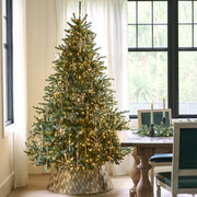 Balsam Hill 7.5ft Pre-Lit Classic Blue Spruce - Artificial Christmas Tree with 1000 Clear Incandescent Lights, Easy Plug Technology, Premium Stand for Indoor Holiday Decorating