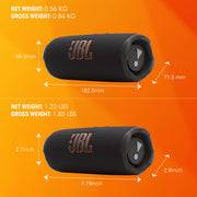 JBL Flip 7 Portable Bluetooth Speaker, Waterproof and Drop-Proof - Black | Up To 16 Hours Playtime, IP68 Dustproof Build, Clip-On Loop, USB C Lossless Audio, Links With Other Speakers For Outdoor Use
