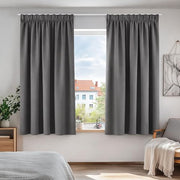 Deconovo Pencil Pleat Curtains Grey Blackout Curtains Bedroom 46x54 1 Pair | Black out Curtains for Living Room,Heat Blocking Bedroom Curtains Blackout,Thermal Curtains,Energy Efficient,Home/Room Decor