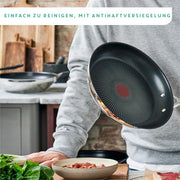 Tefal Jamie Oliver Cook's Direct On Bratpfanne 28 cm, Thermo-Signal | Stainless steel pan induction, titanium non-stick coating, oven-safe, stainless steel, riveted handle, E3040644