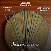 Mystic Oud Agarwood Incense Sticks - Thick Resin Incenses 40+ Pack, 9 Inch | 2x Thick Hand-rolled, Assam oudh chips & herbs, Charcoal Free Incense, Rich Woody Exotic Oud (45 min+ burn)