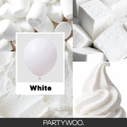 PartyWoo White Balloons 101pcs Matte White Latex Helium Balloons 12 Inch | Wedding Bridal Graduation Engagement Baby Shower Gender Reveal Easter Anniversary Party Decorations White-Y13