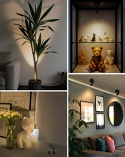 GOODEA Battery Operated Spot Light Indoor with Remote, Up to 30 Days, 3 CCT | 360° Rotable, Dimmable Rechargeable Picture Light for Wall, Tree Spotlight Indoor, Uplighting Stick on Wall for Plant Artwork