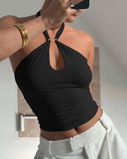 🍃Solid Tie Camis Top