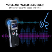 Digital Voice Recorders 8GB Audio Recorder Voice Activated Recorder for Lectures, Meetings, Interviews Recording Device with Microphone USB Cable, MP3 Player (8GB