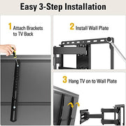 Mounting Dream Full Motion TV Wall Mount for 32-70 Inch TVs up to 110lbs | Mount Bracket with Swivel and Tilt, TV Bracket with Articulating Dual Arms, Fits 16” Studs, Max VESA 400X400 mm, MD2380