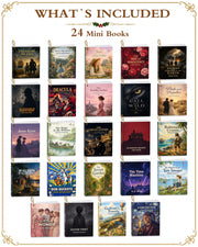 Mini Book Advent Calendar 2026 for Book Lovers, 24 Christmas Ornaments | 24 Readable, Decorative, Collectible Mini Books, Classic World Literature Surprises Christmas Countdown for Adults, Teens