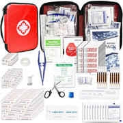 First Aid Kit 300PCS Car Home Camping Essentials Red 1st Aid | School Supplies,Dorm Room Essentials,Survival Kit,Emergency Kit,Outdoor Adventure,Office Hiking Portable