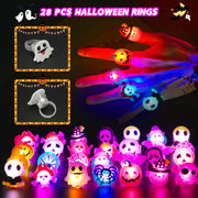 Halloween Party Favors 65PCS Non Candy Trick or Treats Halloween Toys | Halloween Rings for Kids & Adults, Bulk Halloween Party Favors & party supplies, Goodie Bag Stuffers, Trick or Treat Toys