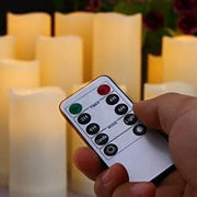 LIVEN 12 Pack Flameless Candles Battery Operated Waterproof Led Candles (D:2.2" X H:4" 5" 6" 7") Candles with 2 Remotes Contro for Wedding, Party, Birthday