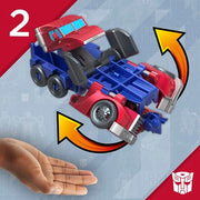 Transformers 1-Step Flip Heroes 3-Pack, 4-Inch Wheeljack, Bumblebee, and Optimus Prime Action Figures, Kids Easter Toys or Basket Stuffers, Age 6+
