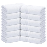 Infinitee Xclusives 100% Cotton Luxury Wash Cloths for Showering - 12 Pack | Facecloths |30x30 cm| - Soft and Absorbent Face Towels for Bathroom Wash Clothes - Gym, Spa & Hotel Use