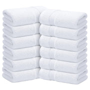 Infinitee Xclusives 100% Cotton Luxury Wash Cloths for Showering - 12 Pack | Facecloths |30x30 cm| - Soft and Absorbent Face Towels for Bathroom Wash Clothes - Gym, Spa & Hotel Use