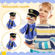 Role Play Hand Puppets Hand Plush Chef Doctor Fireman Pirate Detective Athlete Nurse Worker Hand Puppet Toys Puppets for Kids Storytelling Imaginative Pretend Play Teaching Preschool(Police)