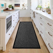 Circle of trust Hallway Runner Rug Grey 60x120cm Non Slip, Heavy Duty Carpet Runner, Rubber Backed Floor Mat, Dirt Trapper Washable Rug for Hallway Kitchen Bedroom Laundry Office