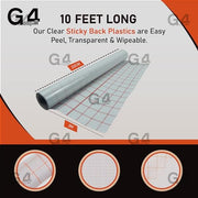 G4GADGET Transparent Self-Adhesive Book Cover Film, Clear Sticky Back Plastic, 33cm x 3m, Waterproof, Ideal for Books, School Textbooks, Drawings, Car Manuals, Documents, Exercise Books