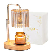 Candeldo Gold Candle Warmer Lamp with Timer, Birthday Gifts for Women Mum | Wax Melt Lamp, Height Adjustable, Dimmable, Gift for Her, House Warming, Birthday Present, Modern Home Decor, with 2 Bulbs