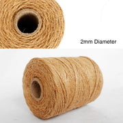 ANSIO Natural Jute Twine, 101 m / 333 ft – 2 mm 3-ply - Pack of 1 | Rustic Brown Garden Twine String for Crafts, Floristry, Gift Wrapping & Plant Tying