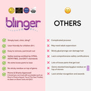 blinger® Diamond Starter Set | Pretty-n-Pink Gem Stamper + 75 Hair Gems | Bling In, Brush Out® | Gift for Girls & Parties | Bling Hair, Fashion, Anything!