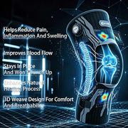 Kuangmi Knob Knee Brace for Pain Relief, Knee Support with Patella Gel Pad & Side Stabilizers, Compression Knee Sleeve for Workout, Arthritis, Joint Pain, Meniscus Tear (Black,Left,Large,Single)
