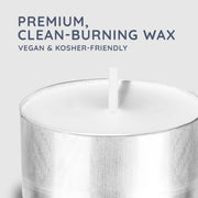CUQOO Tea Lights Candles 50 Pack | 8 Hour Burn Unscented Tealights White | SMOKELESS WAX BURNER: long lasting · t lights · vegan · cotton wick · wedding decor · spa · religious