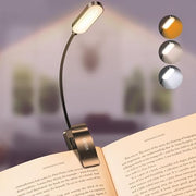 Gritin 16 LED Reading Light, Book Light - Eye Caring 3 Color Temperatures | Stepless Dimming Brightness, Power Indicator, Long-Lasting Rechargeable, Lightweight Flexible Clip on Lamp for Book Lovers
