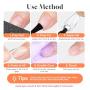 UNA GELLA Gel Nail Glue, Solid Nails Gl ue Gel 40g Lamp Curing Needed Soak Off G LUE Strong Nail G LUE G el for Acrylic Fake Nails Tips Extension Press On Nails for Gelly Tips